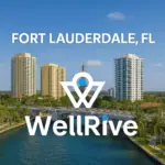 background image of fort lauderdale, fl with wellrive logo
